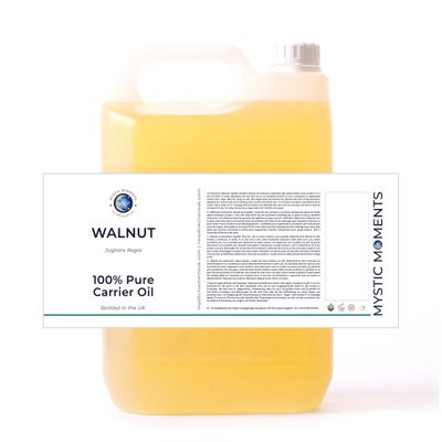 Mystic Moments| Walnut Carrier Oil 10 Litres | Juglans Regia | Nourishing Skin & Hair Care Oil | Ideal for Skincare, Massage & Cosmetic Formulations | Smooth Conditioning Beauty