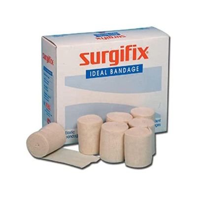 Surgifix - IDEAL elastic bandage, hemmed with bandage hooks, non-adhesive elastic retention bandage, size 4.5 x 10 cm, 20 individually packed rolls