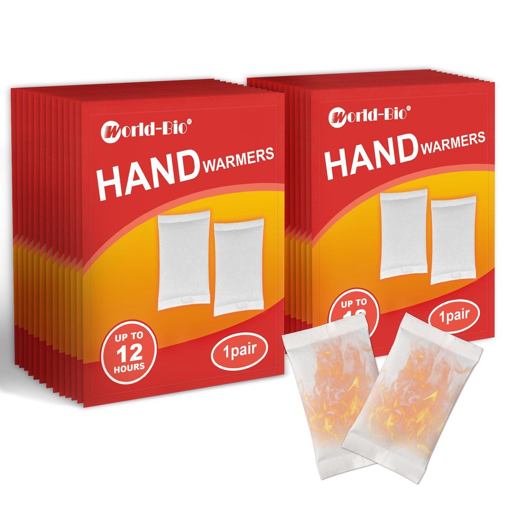 Disposable Hand Warmers 28 Pairs - Long Lasting 12 Hours of Heat, Natural Odorless & Safe Air-Activated Warm Pads for Indoor and Outdoor Use