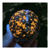 YELVQI Natural Crystals Quartz Yooperlite Sphere Ball Energy Reiki Stones Room Home Office Aquarium Decoration Accessories Gemstone healing crystal (Size : 7-7.5cm) view 2