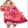 Avenue Women's Plus Size Summer Maxi Island Tie Casual Dress, Sunset Escape, 26-28 view 1