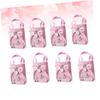 Mini Tote Candy Bag 12pcs Pink Paper Gift Bags with Handles view 3