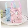 Mini Tote Candy Bag 12pcs Pink Paper Gift Bags with Handles view 4