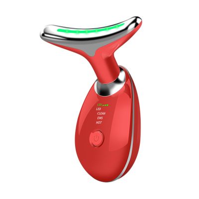 BYLUM Face Pro Microcurrent Facial Massager, Beauty Facial Massager, Red