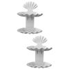 Alipis 2pcs Shell Shape Soap Dish Holder Wall Mounted Double Plastic Soap Storage Rack for Bathroom Kitchen Shower Caddy view 1