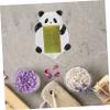 Ceramic Panda Soap Dish Holder for Bathroom and Kitchen, White view 3