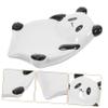 Ceramic Panda Soap Dish Holder for Bathroom and Kitchen, White view 4