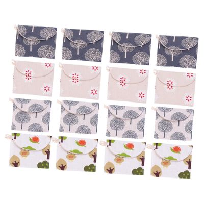 JECOMPRIS 16pcs Sanitary Napkin Pouch for Tampons and Menstrual Cups Portable Storage Case Assorted Style for Travel and Daily Use Reusable and Convenient Style