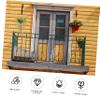 BESPORTBLE Iron Hanging Plant Bracket Wall-Mounted Flowerpot Holder for Indoor Outdoor Use of Black Finish for Balcony Planters view 2