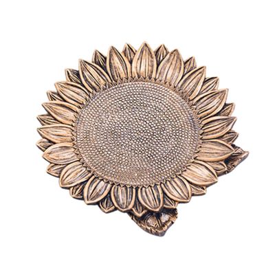 Zerodeko Resin Dried Fruit Tray Serving Tray and Snack Plate for Storage Plates Use as Simulation Plants for Home Decoration and Displaying Sunflower Themed Dried Fruits