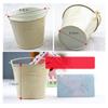 Sosoport 3pcs Golden Iron Mini Flower Bucket Planters with Handles view 2