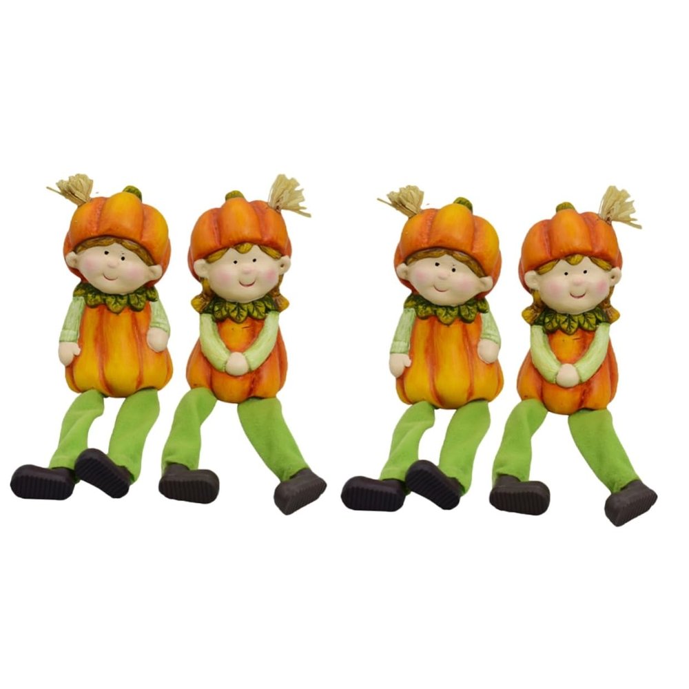 POPETPOP 4pcs Pottery Doll Figure Adorable Doll Statue Desktop Ornament Adornment Lovely Car Decor Home Sculpture Garden Sculpture