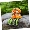 POPETPOP 4pcs Pottery Doll Figure Adorable Doll Statue Desktop Ornament Adornment Lovely Car Decor Home Sculpture Garden Sculpture view 2