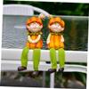 POPETPOP 4pcs Pottery Doll Figure Adorable Doll Statue Desktop Ornament Adornment Lovely Car Decor Home Sculpture Garden Sculpture view 4