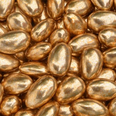 Luxury Italian Sugared Almonds - Multiple Colours Available - For Wedding Favours and Baby Showers - Pack of 100 Almonds, Antique Gold